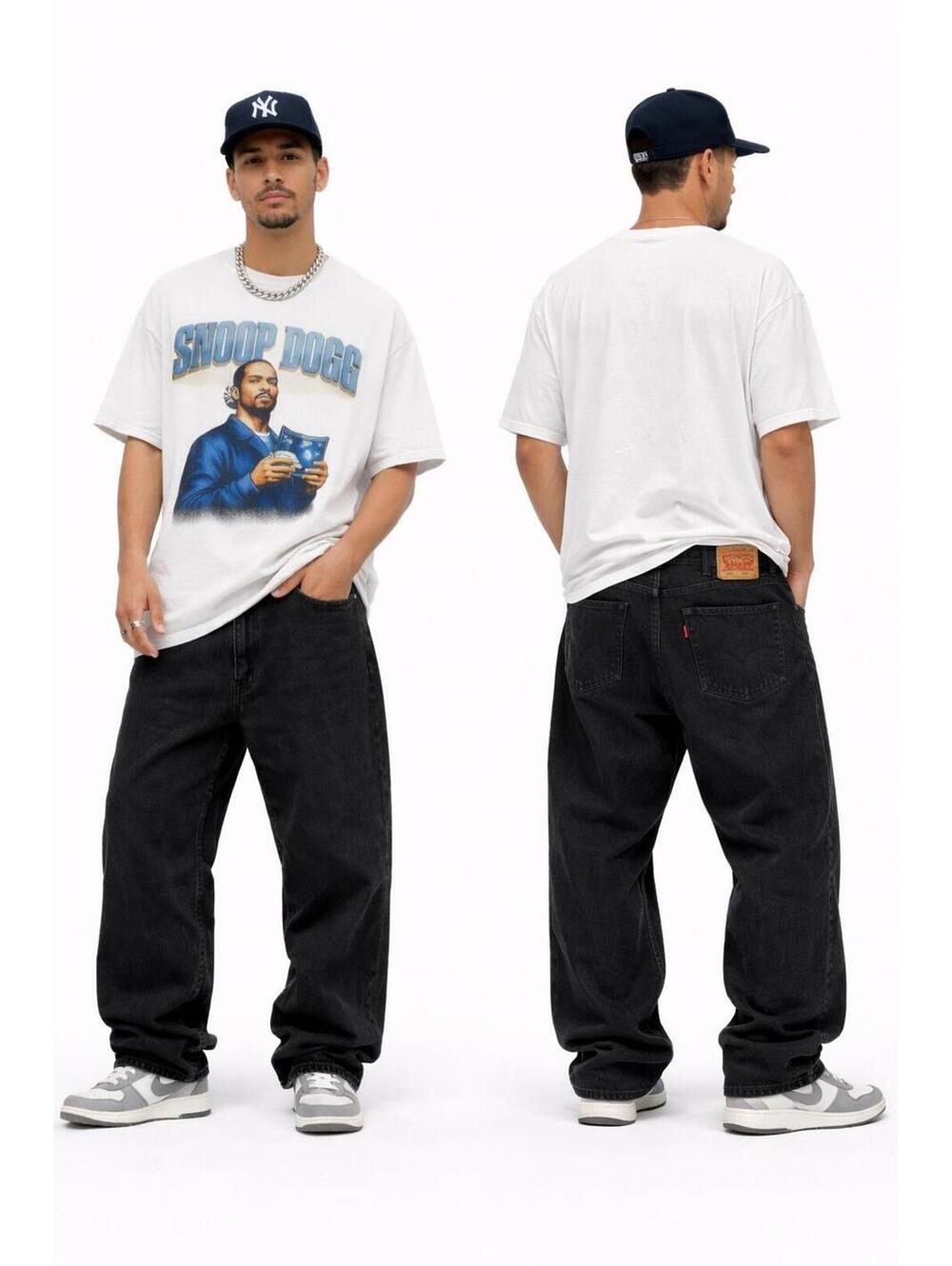 Levi’s 550 Black Denim Jeans Mens 42 Streetwear Baggy  Skate Hip Hop Relaxed Fit